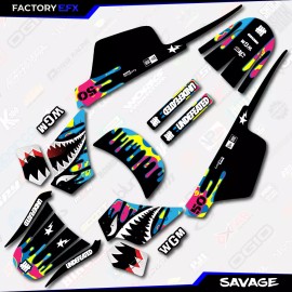 Factory EFX CMYK Savage Racing Graphics kit fits Yamaha PW50 PW 50 All Years Custom