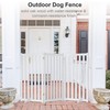 36" Height Extra Tall Freestanding Pet Gate, Solid Wood Folding