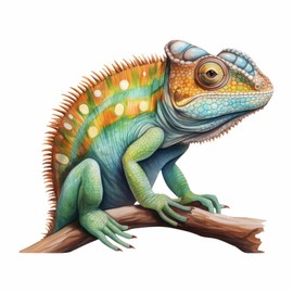 Chameleon Stickers, Reptile Mugs & Cups, Wall Decor, Covering Marks, Car Bumpers, Shower & Tile, Toilets & More, Hardwearing Peel & Stick Waterproof 0% Transparency (Reptile01)