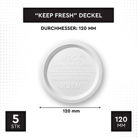 WECK Lids 60 mm Pack of 5 | For Canning Preserves, Juices, Airtight Storage of Dry Ingredients