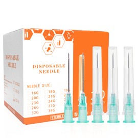 Disposable 21 Gauge Needles 1 Inch, Individual Package, Box of 100 Pcs