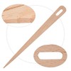 Ejoyous Agujas de tejer de madera, 5 piezas, ojos grandes,
