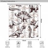 Umpoo Dinosaur World Bathroom Shower Curtain Various Dinosaurs Sketch Pattern