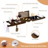 FLYJOE Wood Bathtub Tray Table - Foldable Bath Tray for