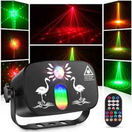GdjRttk 480 Pattern Projector LED RGB Laser Stage Light DJ Disco KTV Show Party Lighting