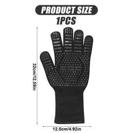 Barbecue Gloves, Heat Resistant up to 800 °C, Oven Gloves, Heat Resistant, Barbecue Gloves, Reusable Baking Gloves, Cooking Gloves, Oven Gloves for Baking, Kitchen, Barbecuing, Outdoor (1)