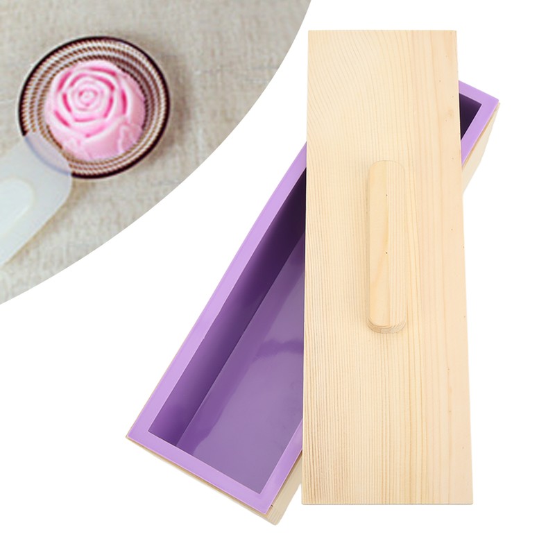 Soap Loaf Mold Flexible Purple Silicone DIY Hand Made Soap