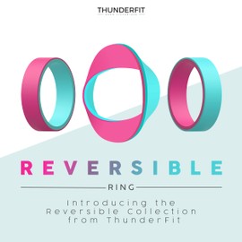 ThunderFit Unisex Silicone Wedding Rings, Reversible 6mm Wide 2mm Thick - 1/4/7 Variety Multipack (RosePink-White, RosePink-Teal, RoseGold-Pearl, White-RosePink, 7.5-8 (18.2mm))