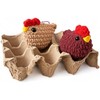 Genérico Pareja de Llaveros Gallinitas a Crochet - Amigurum Tejido