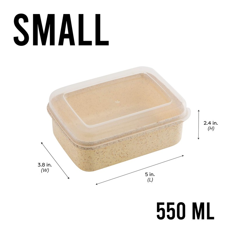 Simplify 6 Piece Set Eco Wheat Plastic Food Storage Containers