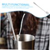 ULTECHNOVO Versatile 5pcs Stainless Steel Square Head Spoons Long Handle