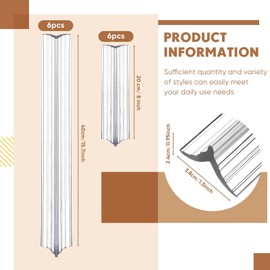 Yinkin Namalu Sofa Slipcover Grips Tucks 8 and 16 Sofa Cover Tucks Long Clear Couch Cover PVC Anti Slip Slipcover Tuck Grips for Sectional Couch Covers Recliner Chair Cushion Armchairs(12 Pieces)