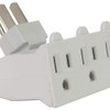 Globe Electric 46505 3-Outlet Lateral Swivel Grounded Wall Adapter Tap,