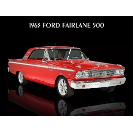 1963 Ford Fairlane 500 METAL SIGN: Pristine Restoration in Red