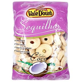 Vale D'ouro Coconut Flavored Cookies - 12.3 oz | Sequilhos Vale D'ouro Sabor Coco - 350g - (PACK OF 01)