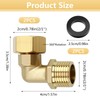 Brass Angle Screw Connection, Brass Double Nipple 3/4 Inch, 90
