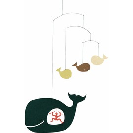 Jonah and The Whale Hanging Nursery Mobile - 15 Inches - High Quality - Handmade in Denmark by Flensted