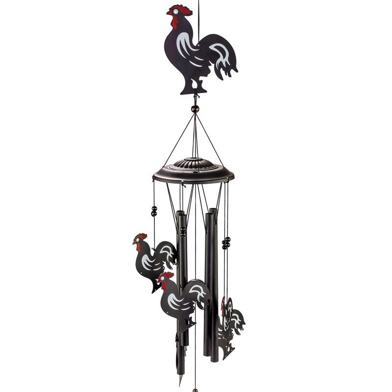 VP Home Rhythmic Roosters Outdoor Garden Decor Wind Chime