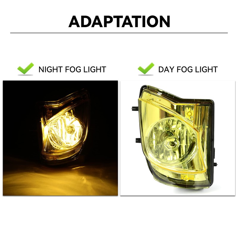 HECASA Fog Light Compatible with 2006-2010 Lexus IS250/IS350 Replacement for