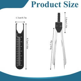 Premium ECG Caliper Electrocardiogram Divider EKG Caliper for Nursing with Ruler Case & Tip Cover Measuring Tool for Doctors Nurses Medical Student