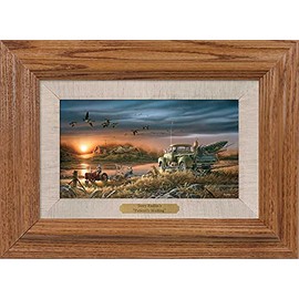 Patiently Waiting Framed Oak Collage by Terry Redlin