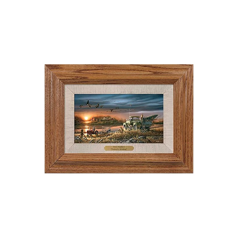 Patiently Waiting Framed Oak Collage by Terry Redlin