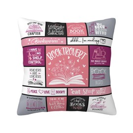 Book Lovers Gifts Christmas - Reading Gifts for Readers Book Lovers Women - Bookish Gifts - Book Themed Gifts - Book Nerd Gifts - Bookworm Gifts - Book Club Gifts Throw Pillow Covers 18×18 Inches