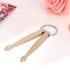 Ejoyous Wooden Drumsticks, Percussion Key Ring, Mini Wooden Keyring Drum,