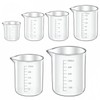 LXUEJIE 6 Pcs Plastic Graduated Beaker, 6 Sizes Transparent PP