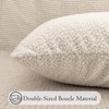 JoraLion 20x54 inch Neutral Boucle Body Pillow Cover, Cream White