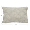 Creative Co-Op Woven Cotton Jacquard Lumbar Pillow, 14" L x