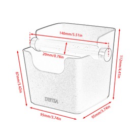 DIBTSA Knock Box Espresso, Stainless Steel Knock Box for Coffee Grounds, with Removable Rubber Bar and Anti-slip Pad, Small, Silver