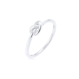 Elli 0609371316_56FCDGVT Women's Ring with Knot Design 925 Silver, Facet cut, None