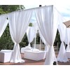 AK Trading 115" x 120" White Chiffon Drapes Panels for