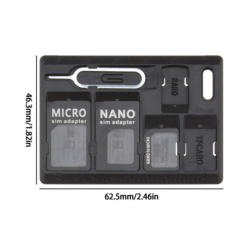 2 x SIM Card Adapter Storage Boxes, Micro Nano to