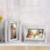 Egofine 2 Pack 5x7 Rotating Floating Picture Frames,Double-Sided Display with