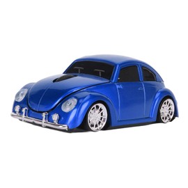 LED Mouse, 2.4GHz USB Receiver, Red Sports Car Style Auto Sleep 1600 DPI Optical Sensor LED Headlamp Office Mouse for Laptop Desktop Computer (Blue)