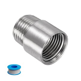 Awclub Shower Head Extension Arm, 1.2-Inch 1/2PT Male to 1/2PT Female Thread 304 Stainless Steel Cast Pipe Fitting Coupler