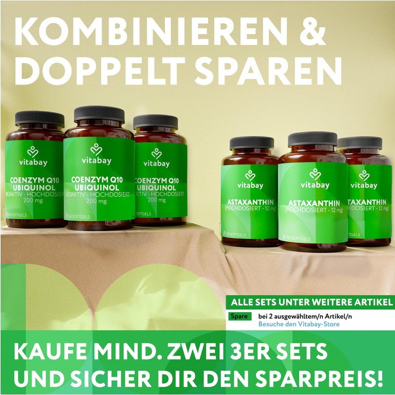 vitabay Vitabay Coenzym Q10 Kapseln 200mg Hochdosiert - 360 Kapseln