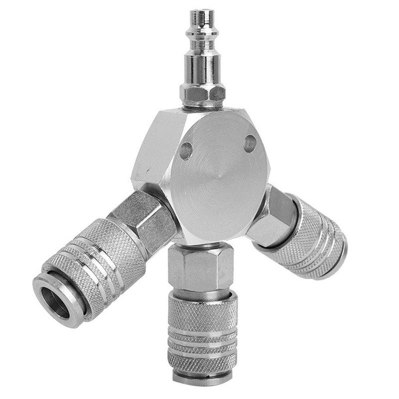 3-Way Compressed Air Distributor Pneumatic Connection, 1/4 Inch F-NPT Air
