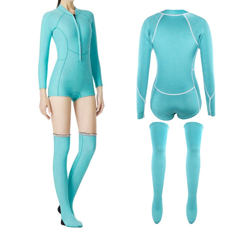 Adult Woman One Pieces Wet Type Keep Warm Snorkeling Diving