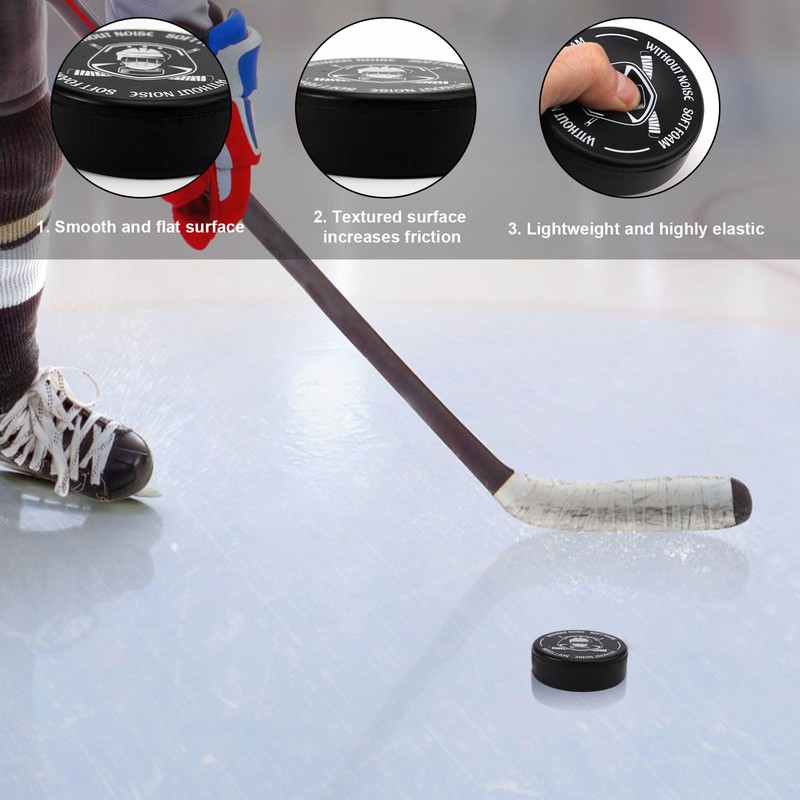 BOXOB 8pcs Ice Hockey Pucks, Soft Foam Ice Hockey Balls