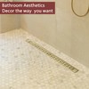 muschbath 12 Inch Linear Shower Drain, Brushed Gold Shower Drain,Removable