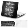 iCasso Compatible with MacBook Air 13.6 inch Case 2024-2022 Release M3 A3113 A2681 M2, Case for MacBook Air 13 inch, Hard Plastic Shell & TPU Keyboard Cover & Screen Protector(Stay Positive)