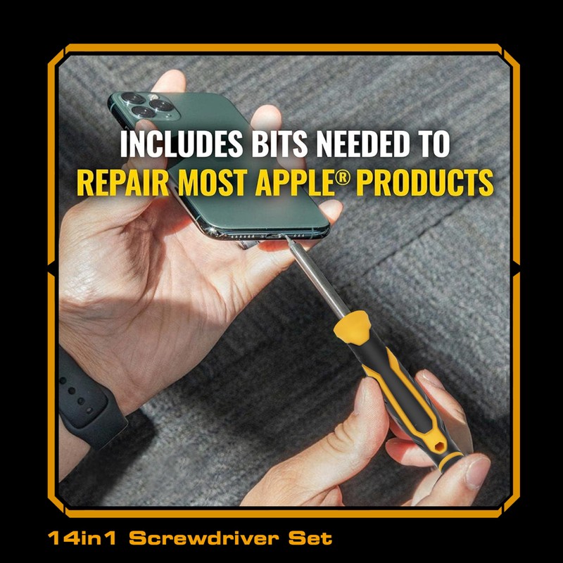 JWL Decor 16-in-1 Mini Screwdriver Set, (Phillips, Slotted, Hex, Torx)