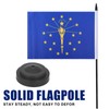 JBSJBS USA Indiana Desk Flag 12" Solid Pole Deluxe Set