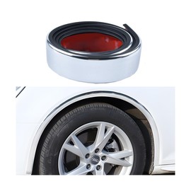 JNNJ Universal Car Mudguard Widening, Mudguard Widening Car Wheel Arch Strip Wheel Cover, Car Wheel Arch Trim, Universal Rubber Cars Wheel Arch Protection, Anti-Collision (Silver)