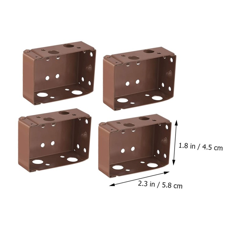 MAGICLULU 4Pcs Curtain Track Mounting Brackets Side Mounting Accessories for