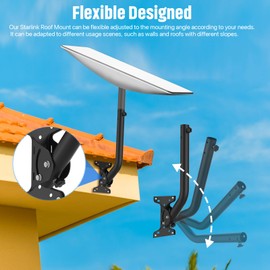 JOZDAUP Universal-Fit Starlink Mounting Kit, 2 Pack Flexible Starlink Wall Roof Mount for Starlink Internet Kit Satellite, with Starlink Mount Adapter, Compatible with V2 Starlink, Fits with RV&Boat