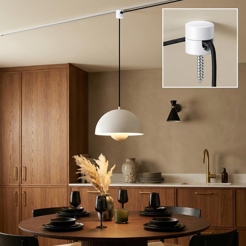 4pcs Swag Hooks for Ceiling Lights, White Pendant Light Hanging